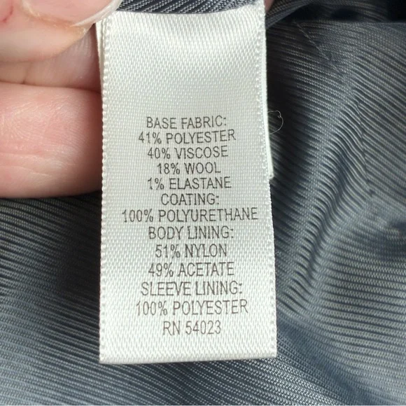 Banana Republic Mens Plaid Wool Blend Coat L Tailored Quiet Luxury Dark Academia - Picture 14 of 16